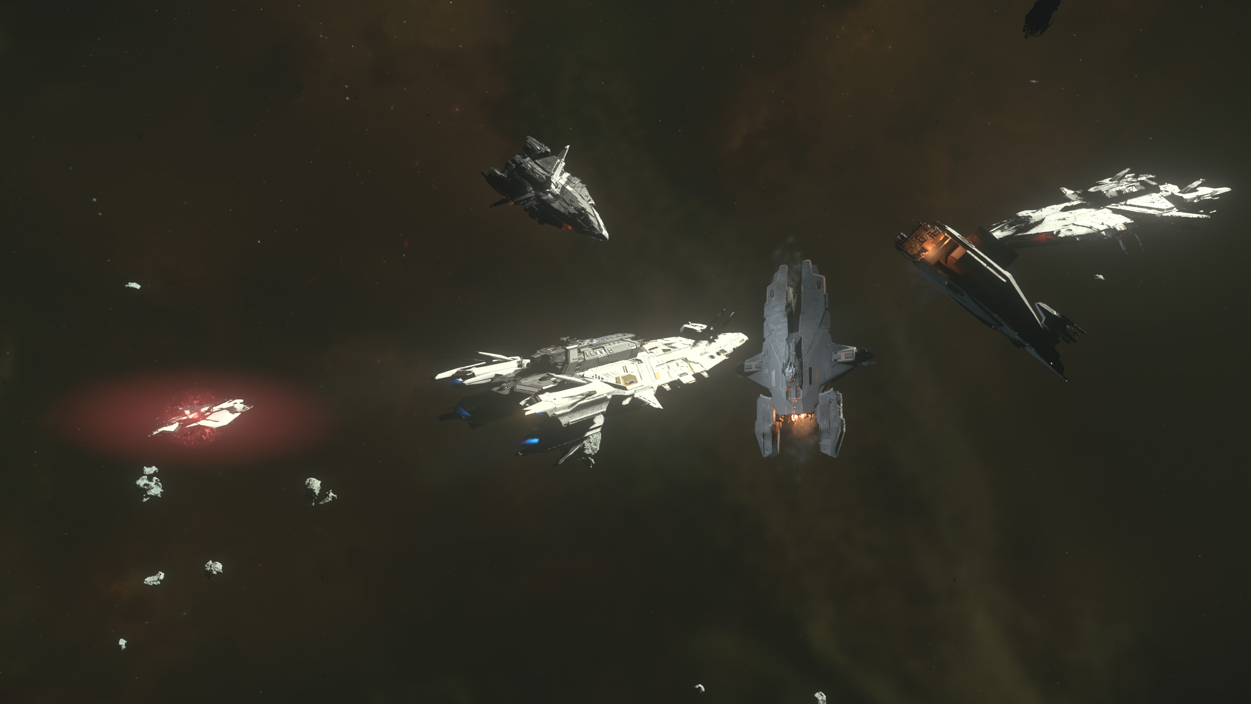 Fleet members in crew lounge